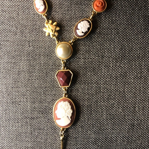 CAbi Jewelry - CAbi Gold and Brown Cameo Necklace